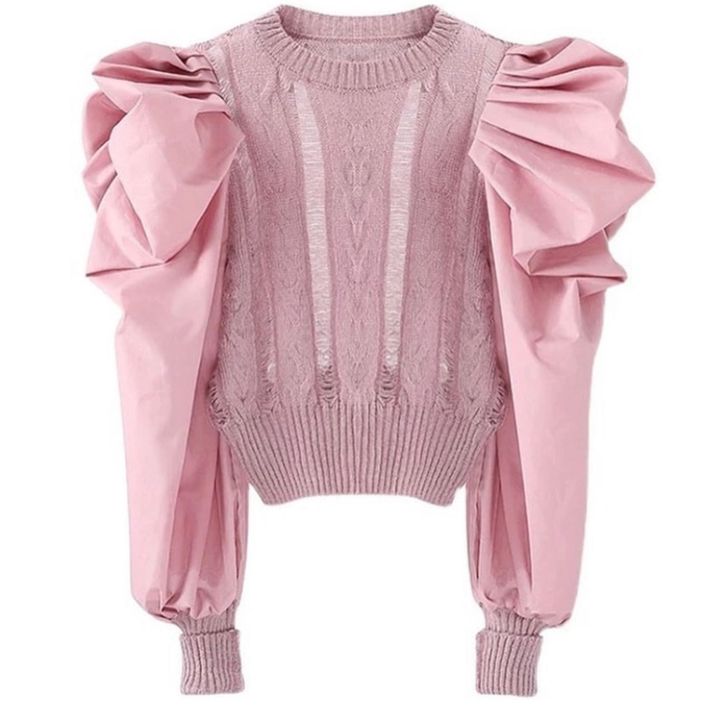 Cute bubble sleeve sweater